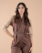 Chaleco/Blusa Café