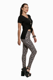 Legging Leopardo Café