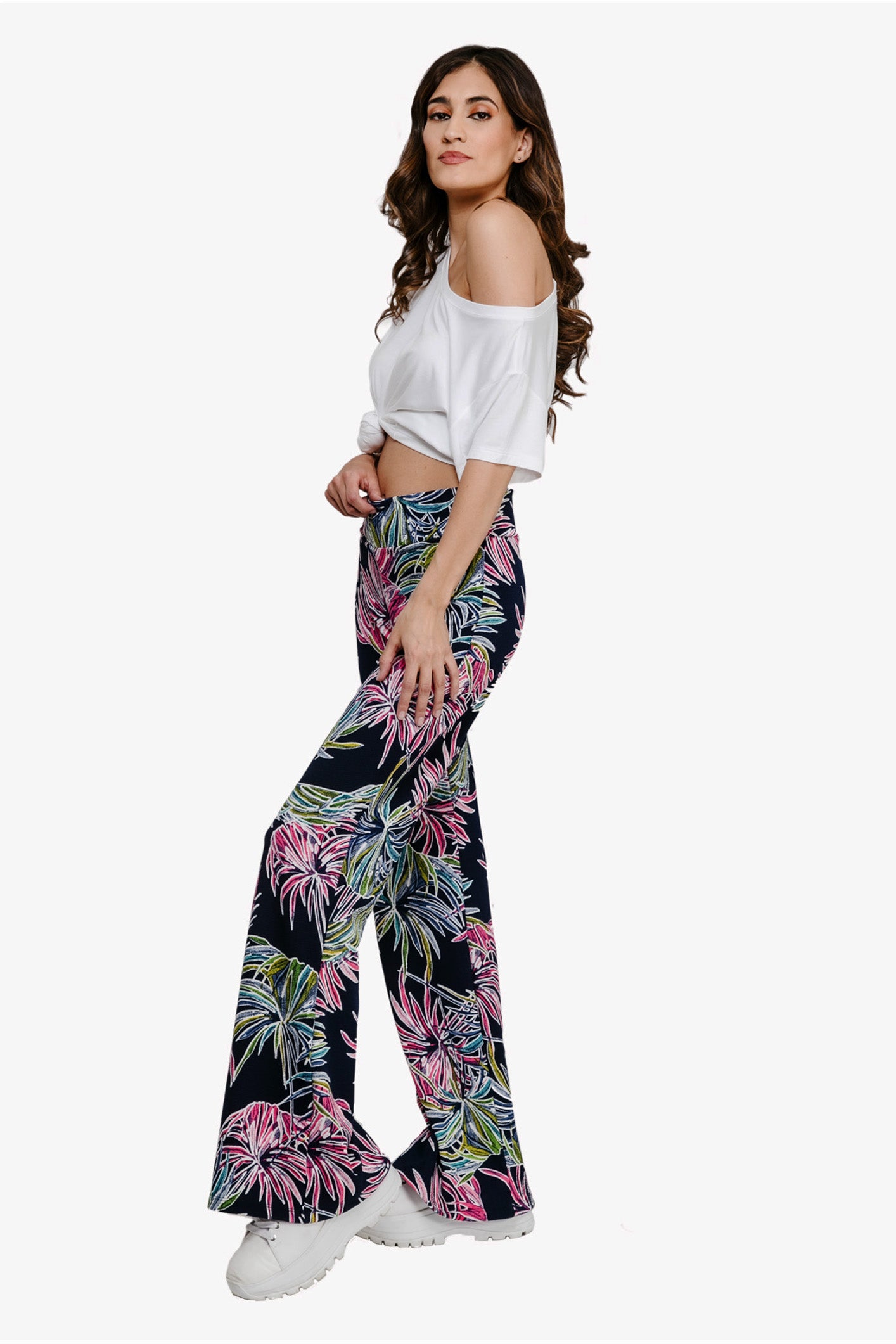 Pantalón Sofía Floreado Azul