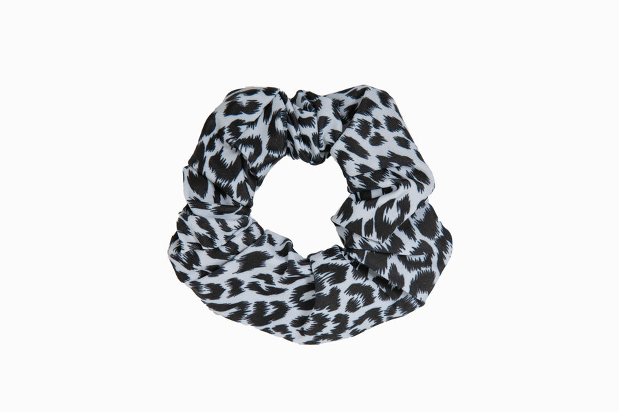 Scrunchie Leopardo Blanco y Negro