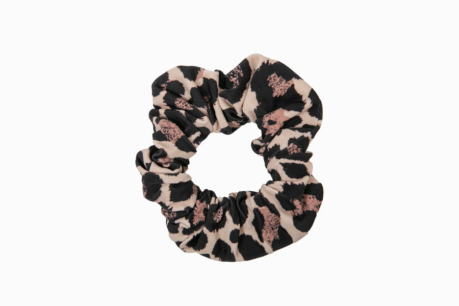 Scrunchie Leopardo Café Lycra