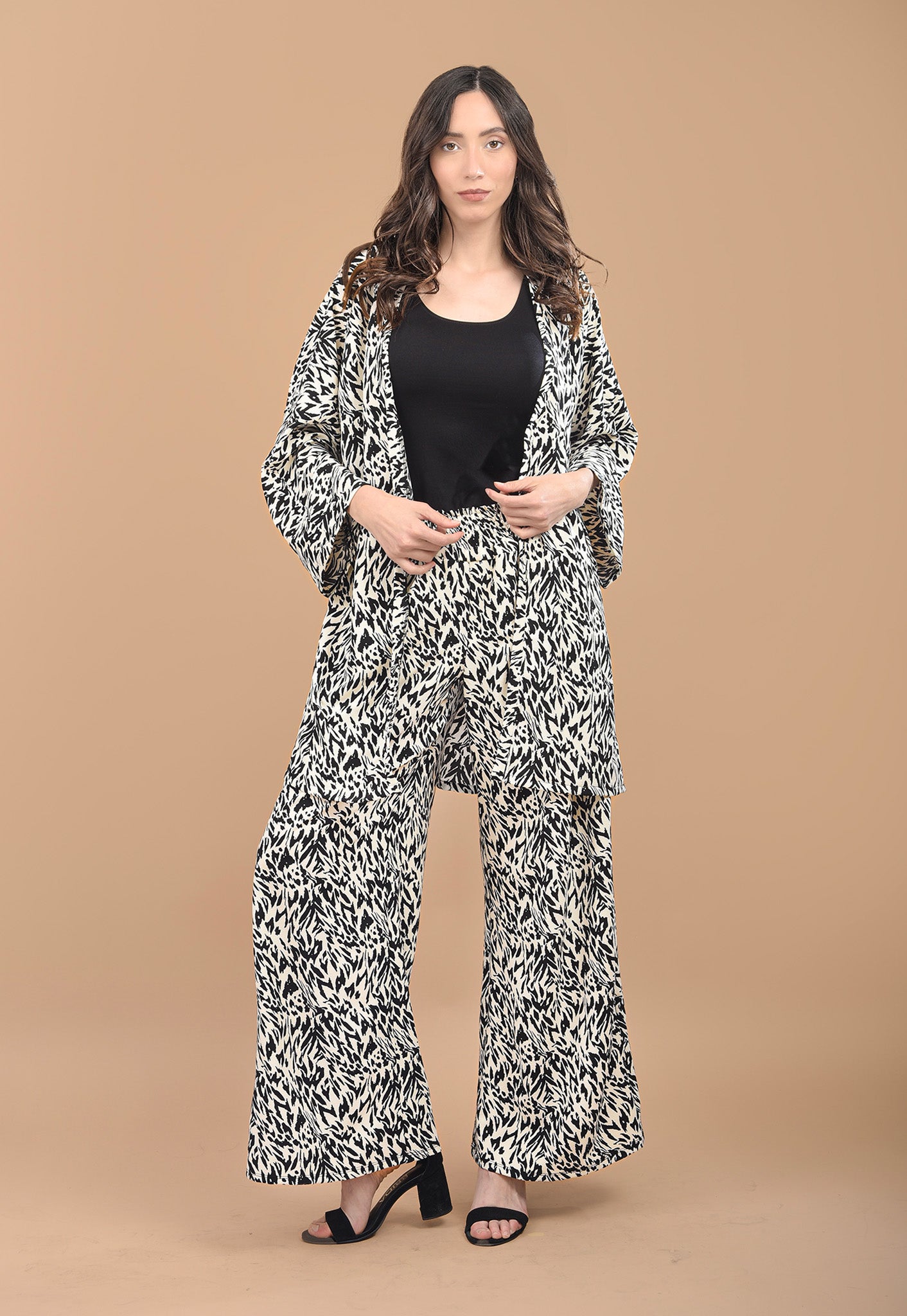 Conjunto Animal Print Negro