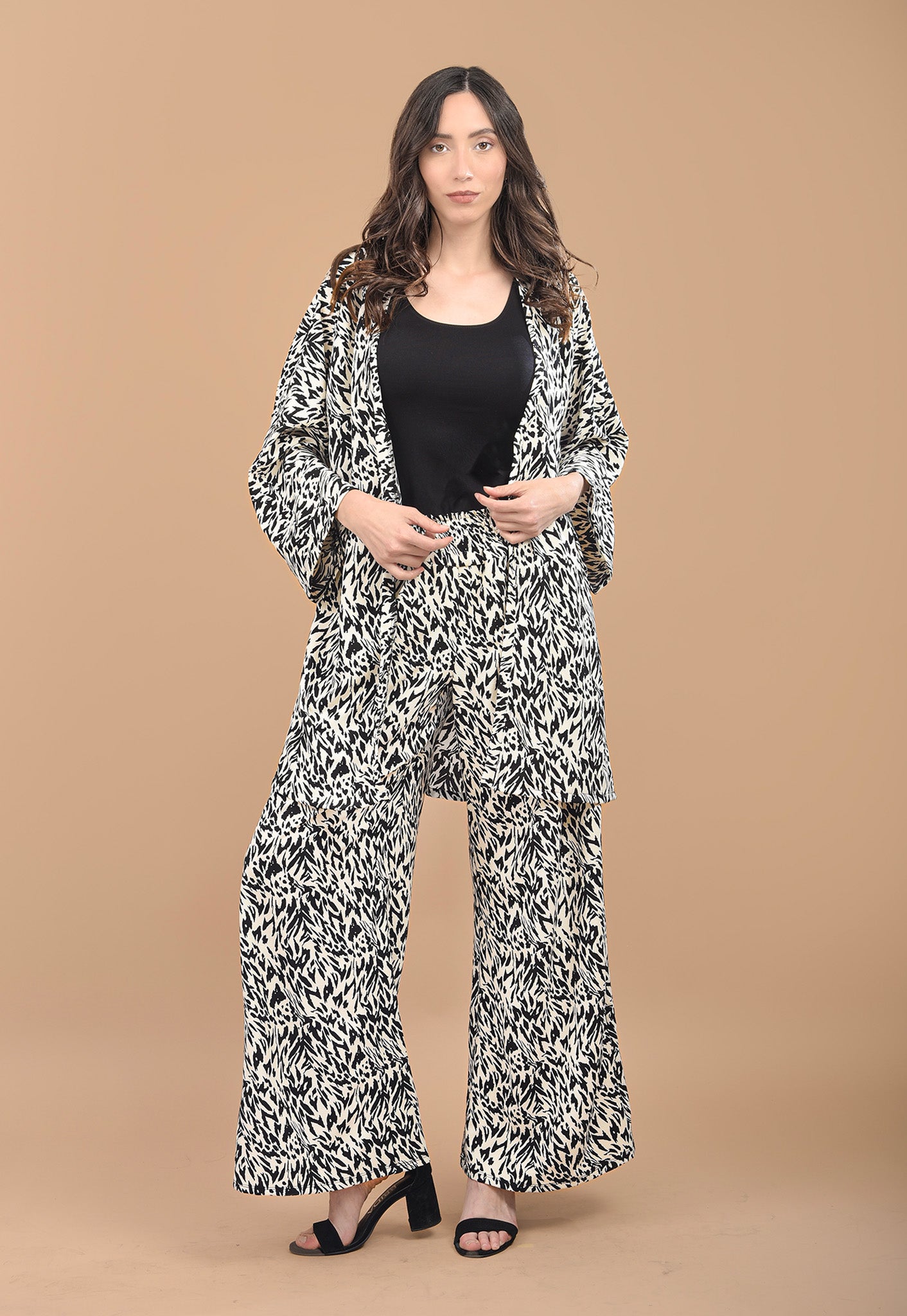 Conjunto Animal Print Negro