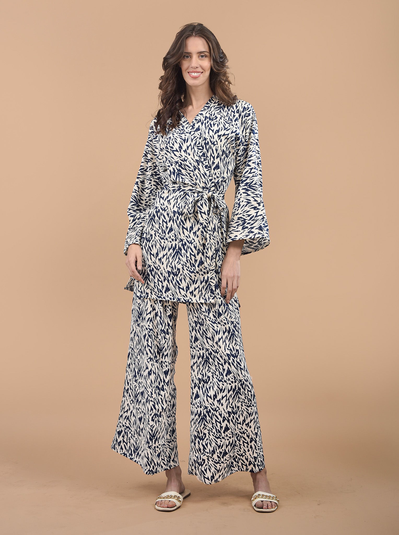 Conjunto Animal Print Azul