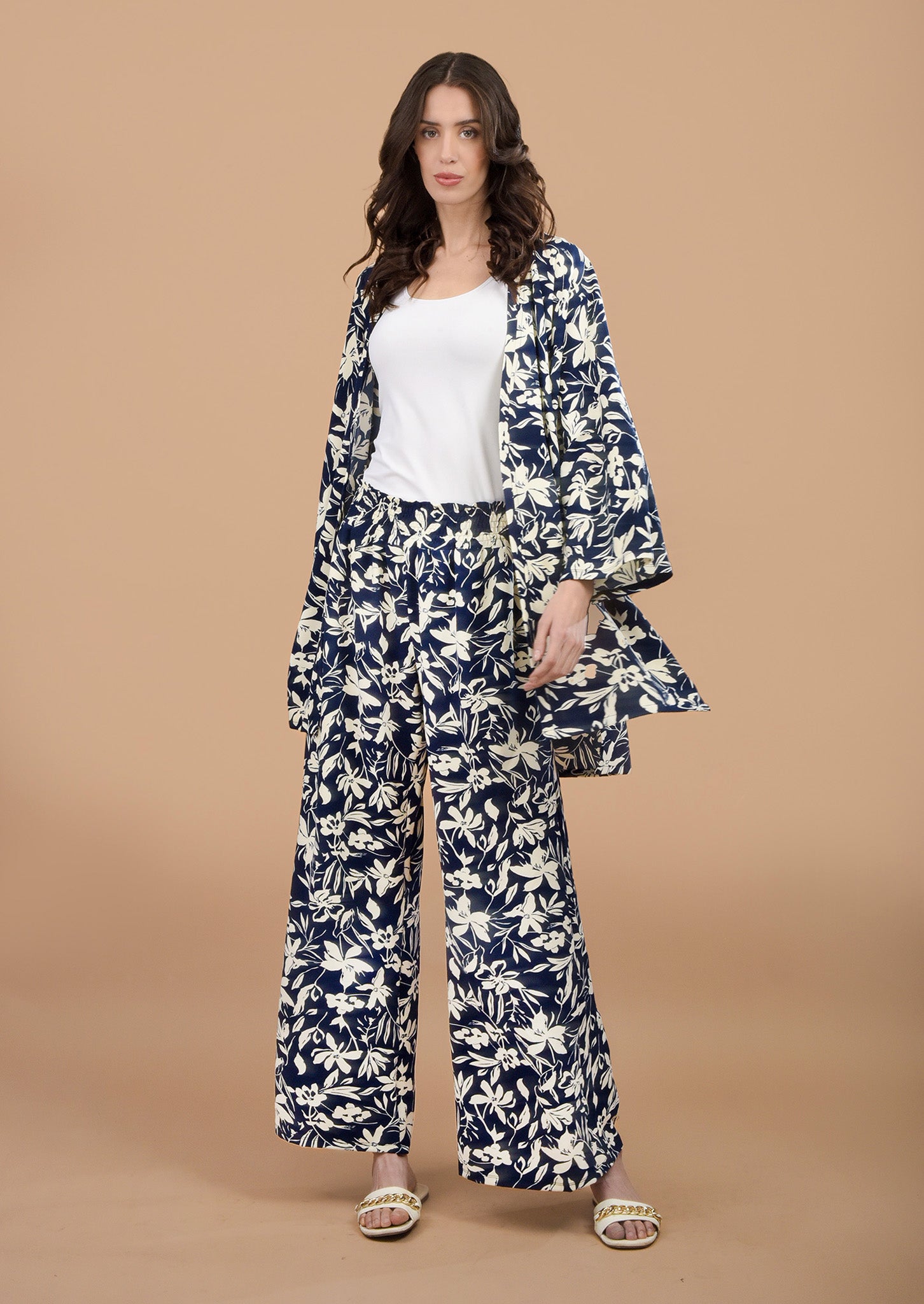 Conjunto Flores Azul