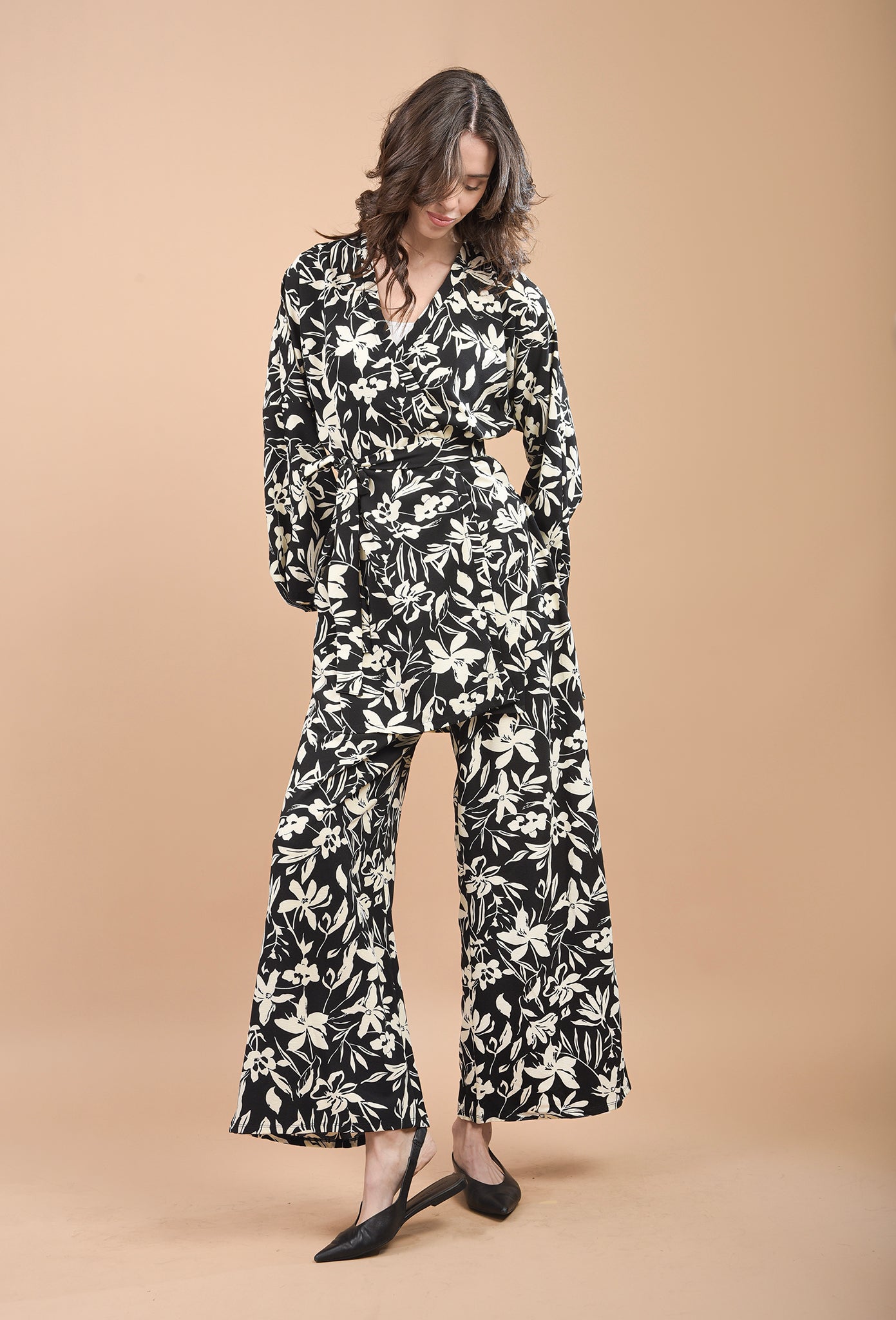 Conjunto Flores Negro