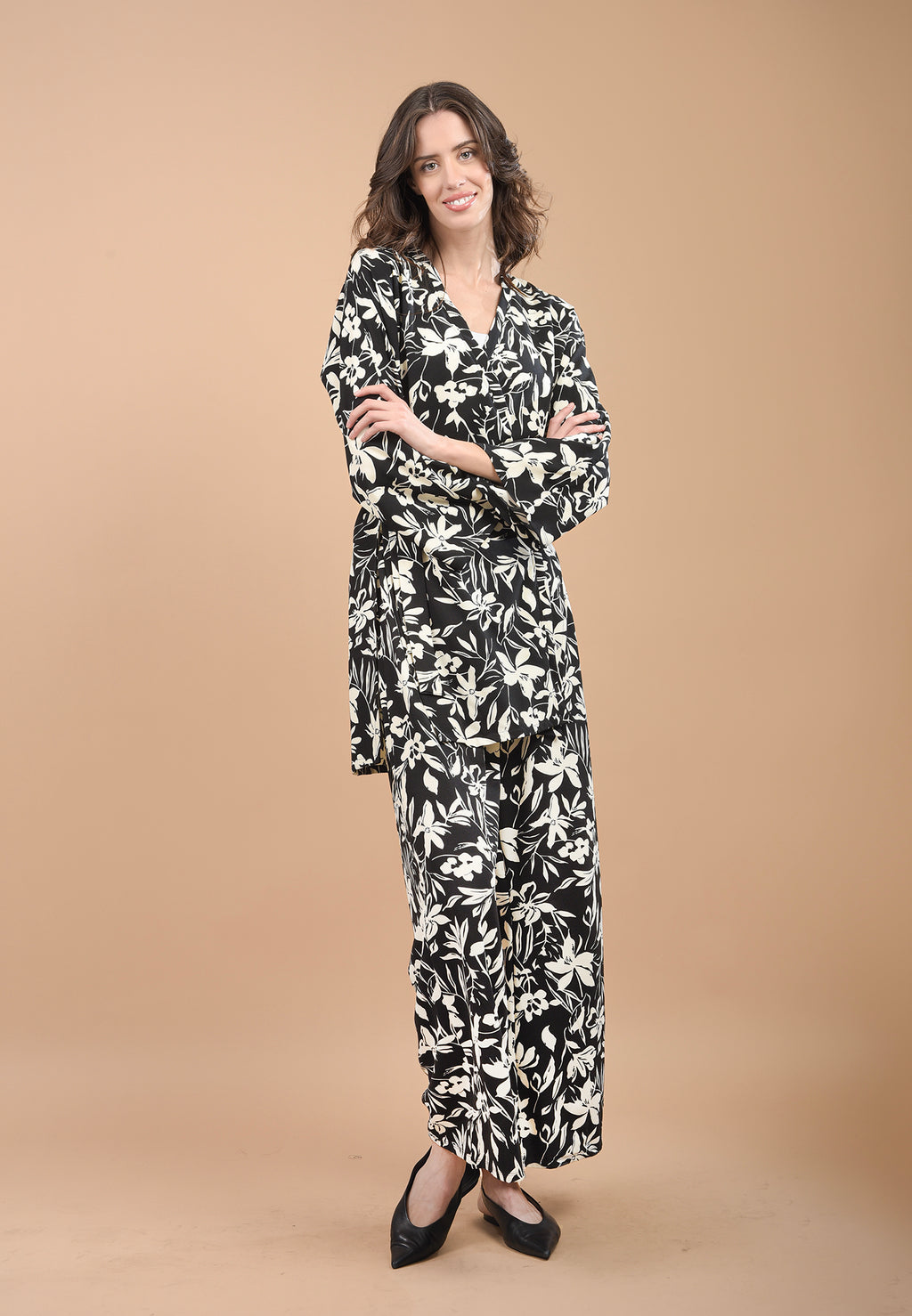 Conjunto Flores Negro