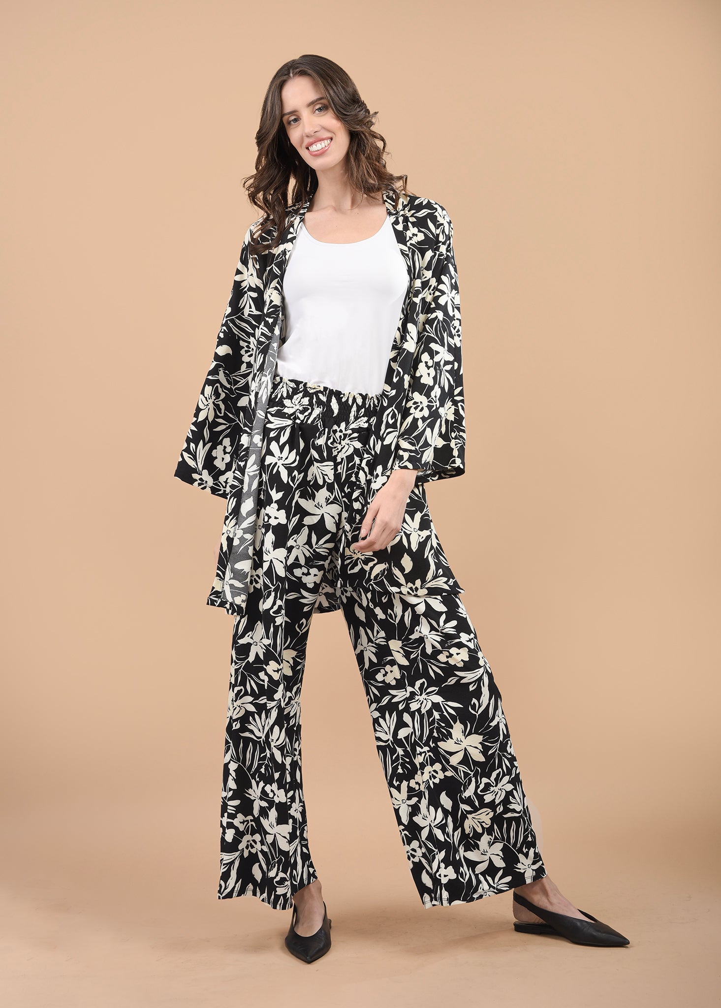 Conjunto Flores Negro