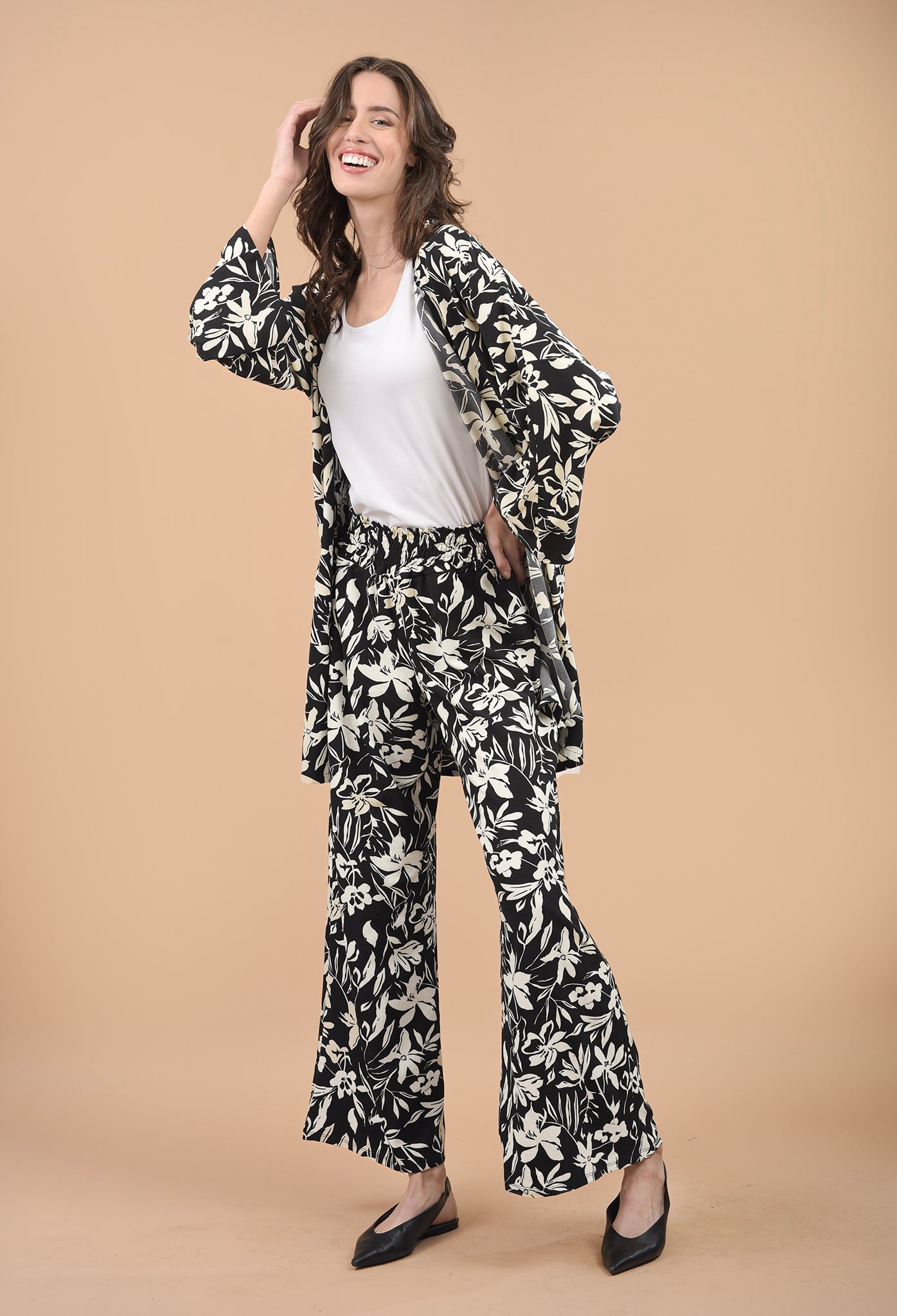 Conjunto Flores Negro