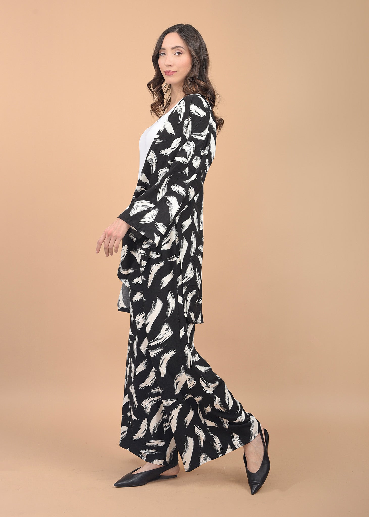 Conjunto Negro Pinceladas Blanco