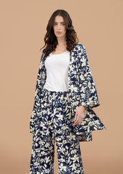 Kimono María Flores Azul