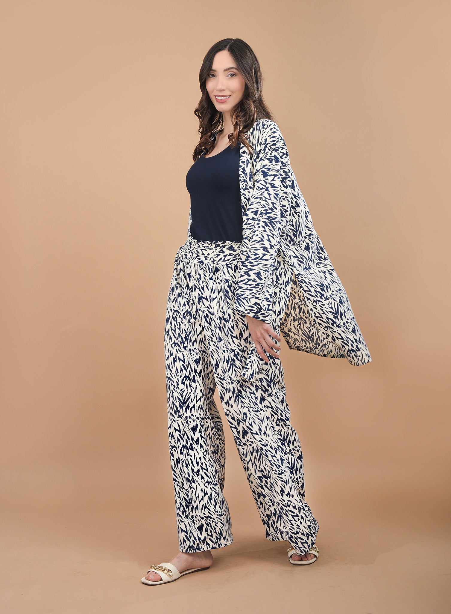 Conjunto Animal Print Azul